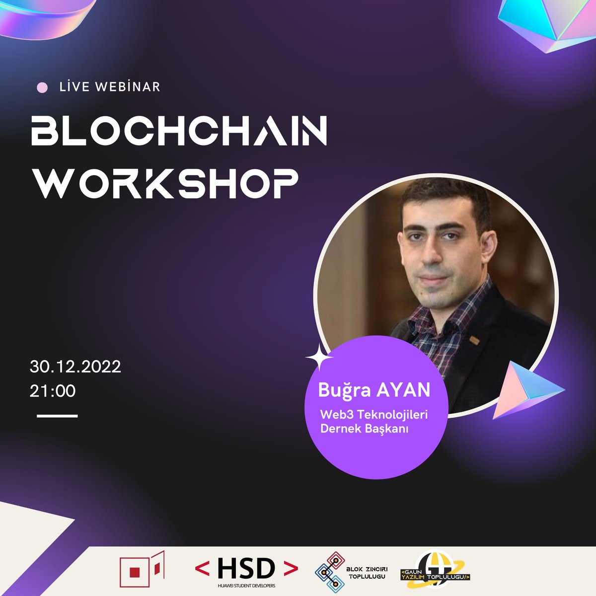 Buğra Ayan Hocamız ile harika bir workshop etkinliğindeyiz 🎉 Bu akşam 21.00 da müsait olan herkesi bekleriz 🔗 Blockchainle kalın⛓️ <a href="/bugraayan/">Bu*</a>