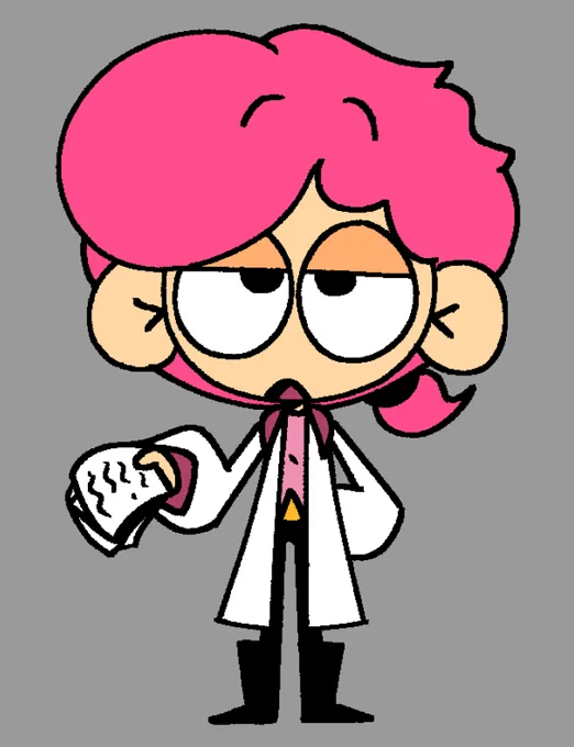 did i mention that her lil witch dress outfit thing was her labcoat just stitched closed#lucklusters 