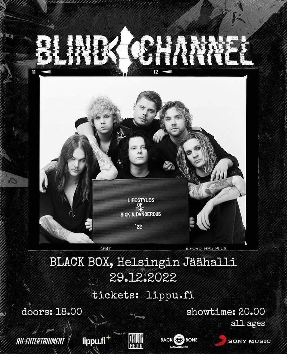 bcdeletedpics's tweet photo. Posted: 01.06.2022
Deleted: 29.12.2022

Caption:
We are playing our biggest headline show ever this december: tickets on sale NOW - link in bio ❤️‍🔥🇫🇮

BLIND CHANNEL / Helsingin Jäähalli / 29.12.2022 / Ikärajaton / Liput: https://t.co/snTbucb31p

#BlindChannel https://t.co/usfkhyEIi3
