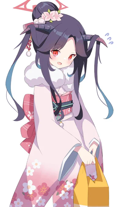 フウカから「これ、おせち持ってきました。」って着物でおせち持ってきてほしい。。。#ブルアカ 