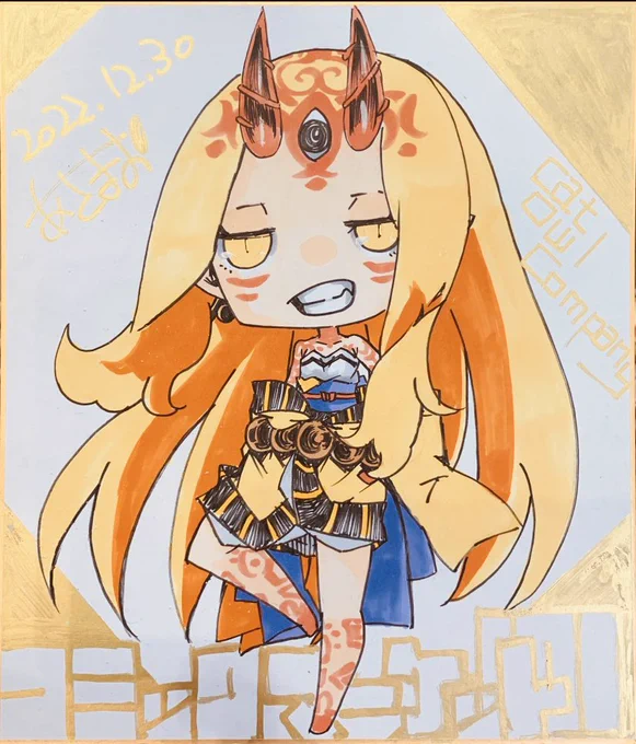 デフォルメいばらぎん色紙 | あさぎり まお  #booth_pmデフォルメ大好きな貴方に届けー(●'ω`●)無事お嫁に行けますように 