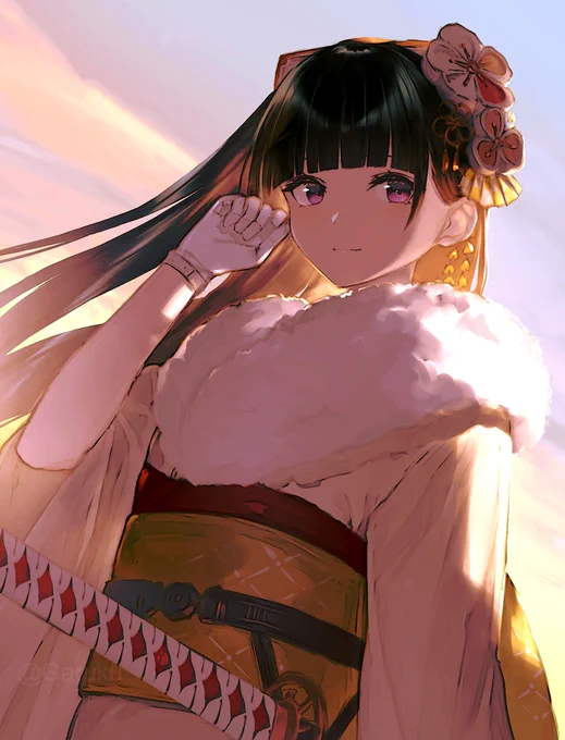 「御城プロジェクト:RE」にて、「[正月]江戸城」のイラストを担当させて頂きました。よろしくお願いします。実装を記念してイラストを1枚 #城プロRE 