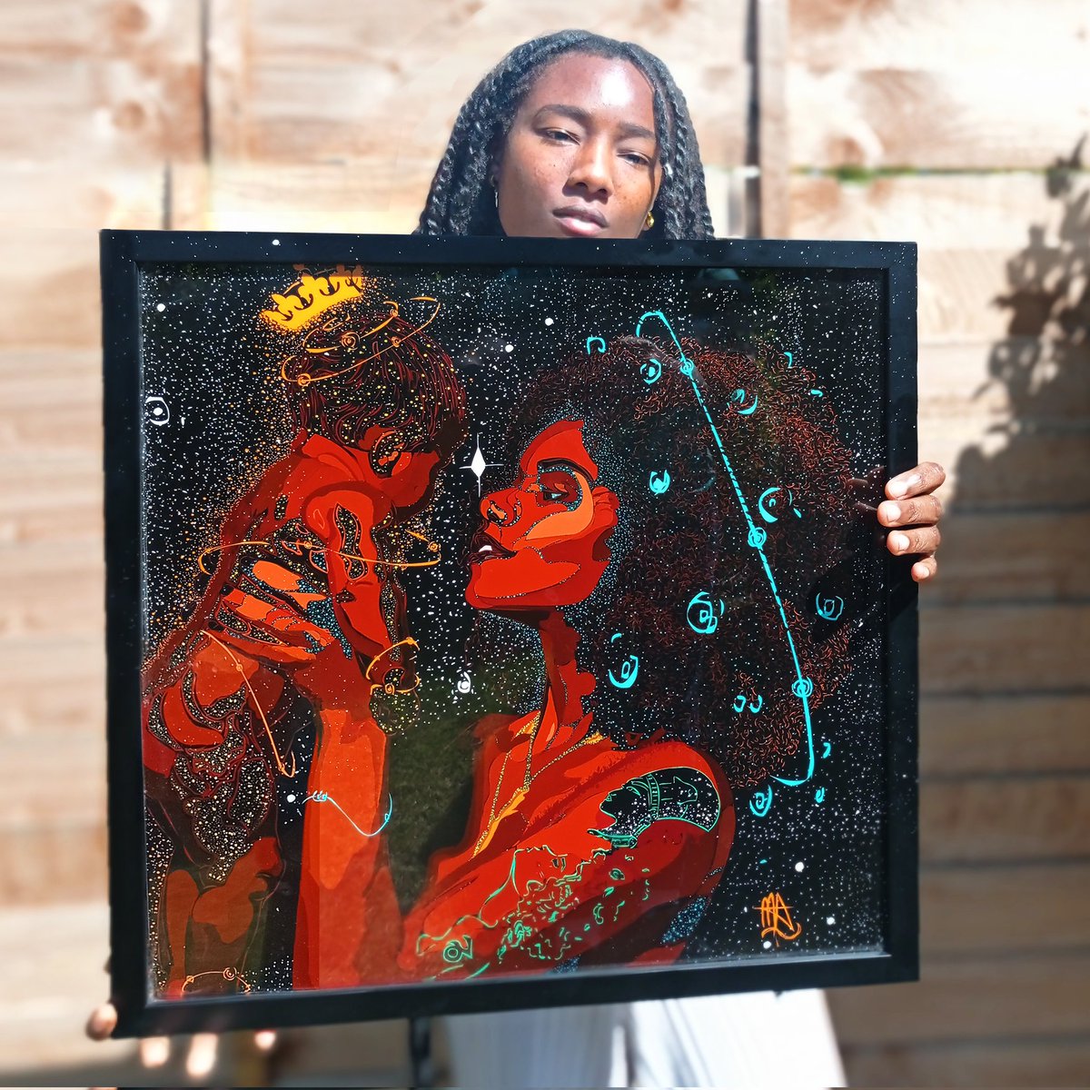 I created this artwork to try and capture the unbreakable universal "Bond" between a mother and her child. It's now become a classical favourite of mine! 
#marciasdivinity #NFT #NFTCommuinity #art #fineart #DigitalArtist #opensea #Spirituality #friday #mothers