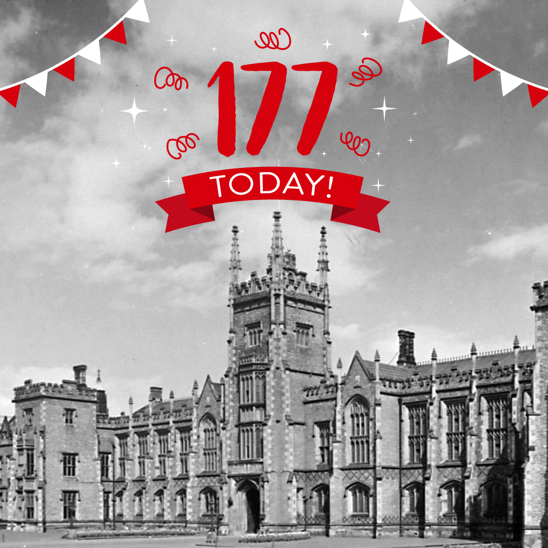 We are 177 today! 

Did you know that we actually have two birthdays? One on 30 December and one on 2 December, marking the day when Queen's was granted the Charter to become a university in our own right.⁣ 

Find out more: ow.ly/6zPa50M9E9h

#LoveQUB