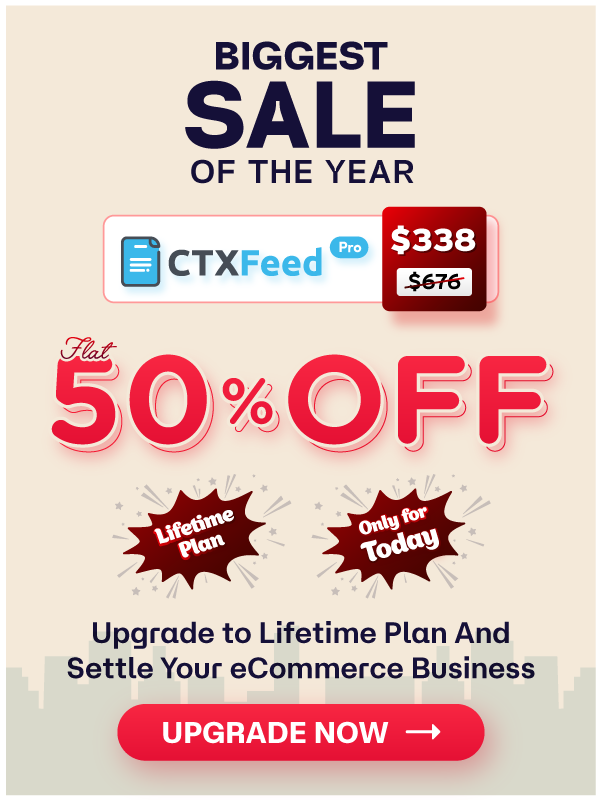 webappick's tweet image. For the first and last time in 2022, we’re offering a flat 50% OFF🔥on any #CTXFeed Pro Lifetime Upgrade.

This deal is going live on #31st_December, the last day of the year.

#NewYear #Offers #WordPressPlugin