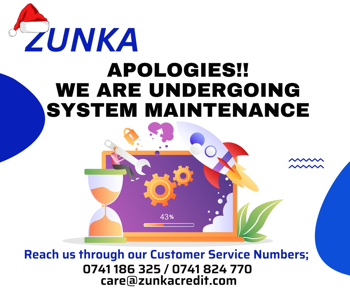 ZunkaApp's tweet image. Due to ongoing System Maintenance, we experiencing a few technical issues on our app but working to resolve them in the shortest possible time. We apologize for all inconvenience caused. Our lines however remain open to address any and all issues you may have. #Zunka
