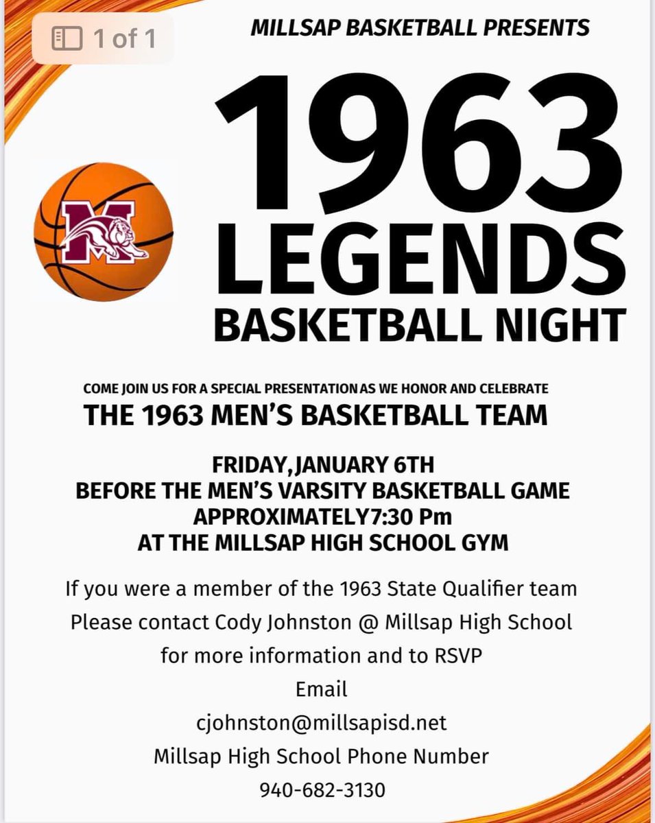 Hope you can join us for Legends Night!