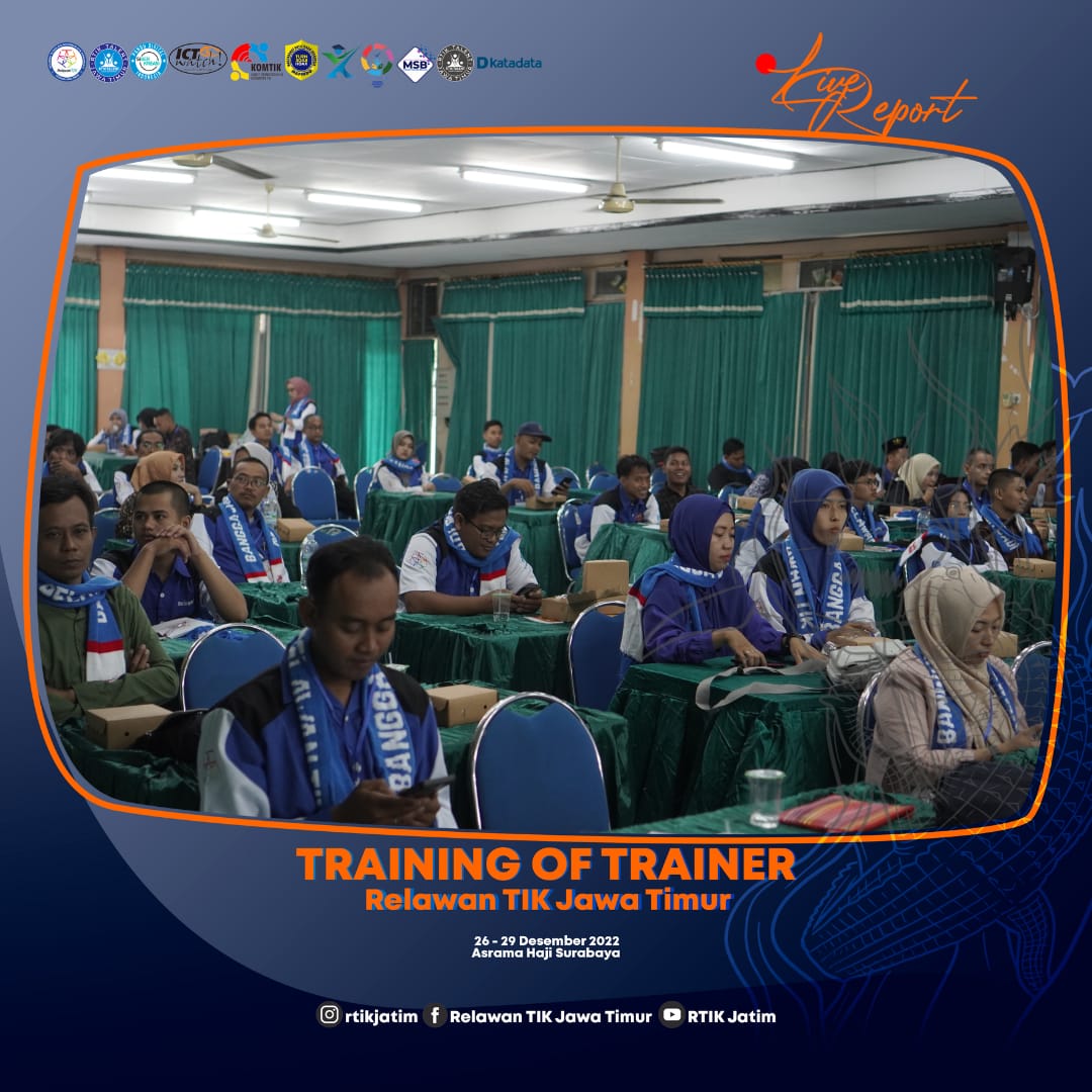 rtikjember's tweet image. Para peserta TOT RTIK Se-Jawa Timur mengikuti kegiatan Training of Trainer RTIK JATIM 2022 yang diselenggarakan di Kota Surabaya.

#rtikjember #rtikjatim #banggajadirelawantik #tot