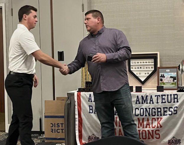 MidlandBasebal's tweet photo. What a great night!! Ring Ceremony celebrating @conniemackwsbb Championship number 17!! Thank you to all the families and players!! #17 #midlandfamily https://t.co/f73oawA1bL