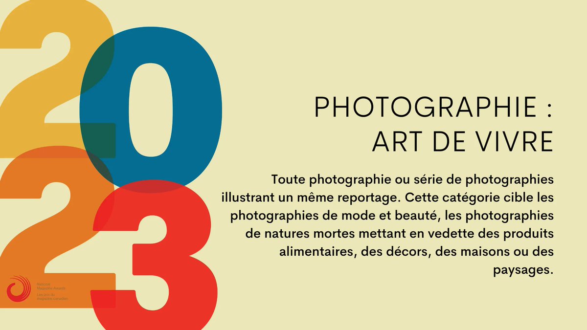 La nourriture, la mode, la décoration et les paysages naturels ne sont que quelques-uns des sujets éligibles pour le prix Photographie: art de vivre au #NMA23. Découvrez toutes nos 28 catégories et participez dès aujourd'hui! buff.ly/3DxHmXf