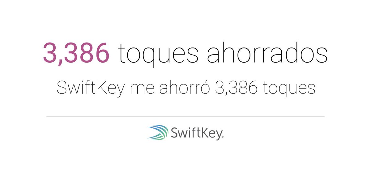 ElKoalaWilmore's tweet photo. Ahorré 3386 toques con SwiftKey. Obtenlo gratis en SwiftKey https://t.co/xp7KVZpXf6