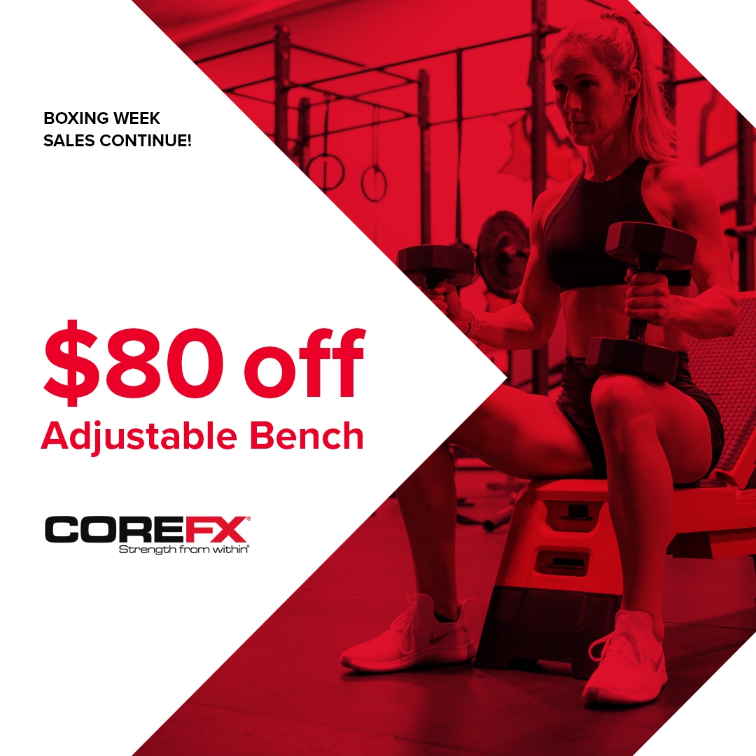 COREFXofficial's tweet image. Heck yes. Now that&apos;s a GOOD deal. 

For a limited time receive $80 off our Adjustable Bench!

corefx.ca/product/adjust…

#fitnessmotivation #adjustablebench #workoutbench #fullbodyworkout #homegym
