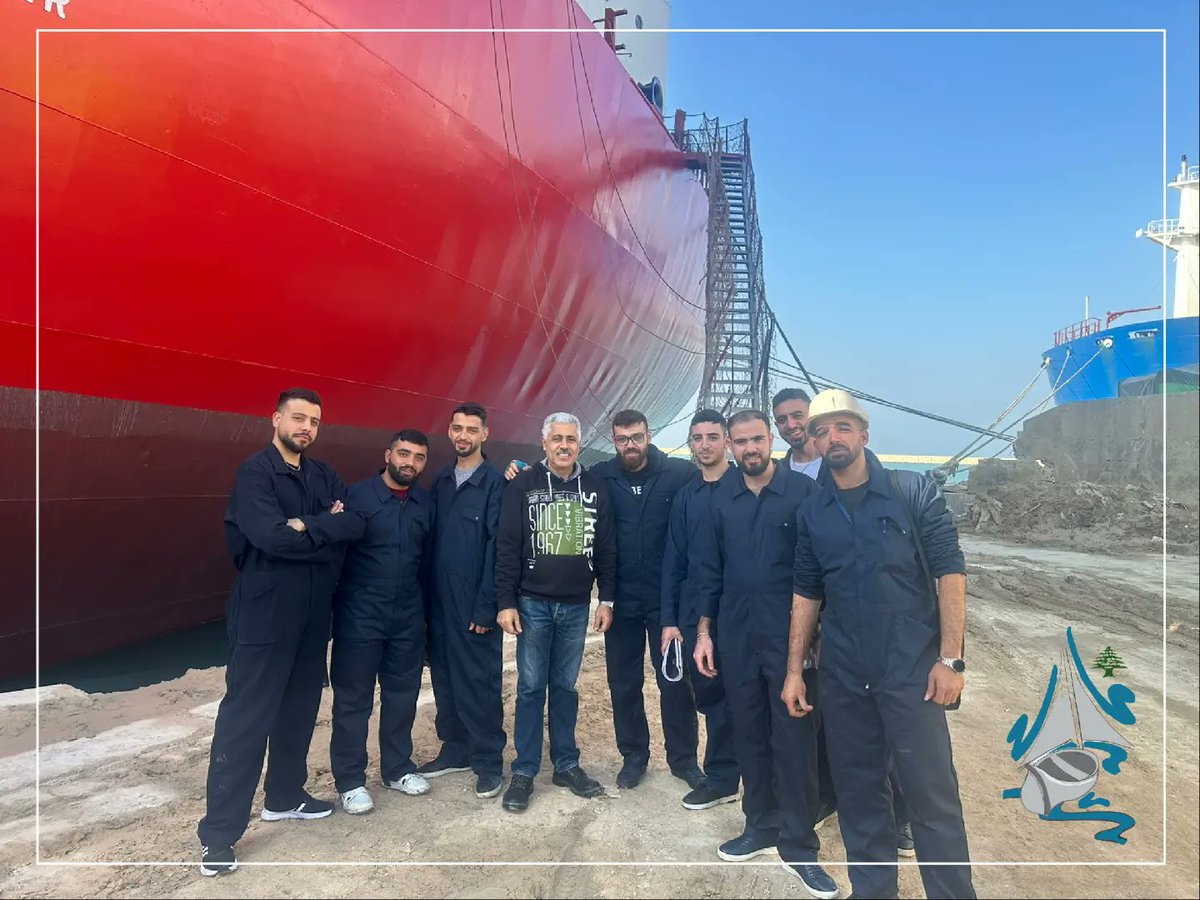 Marsati_Lb's tweet photo. Our Third Engineers visiting MV Sparrow at Port of Tripoli.

#Marsati #MaritimeSciences #STCW #Batroun #Lebanon #Deck #Engine #Seafarers #Master #Engineer #Officer #SeamanLife #Ships #Shipping #EngineRoom #Port #Visit #Practical #Workshop #ThirdEngineer #LearningToCommand https://t.co/O2U0lEok6z