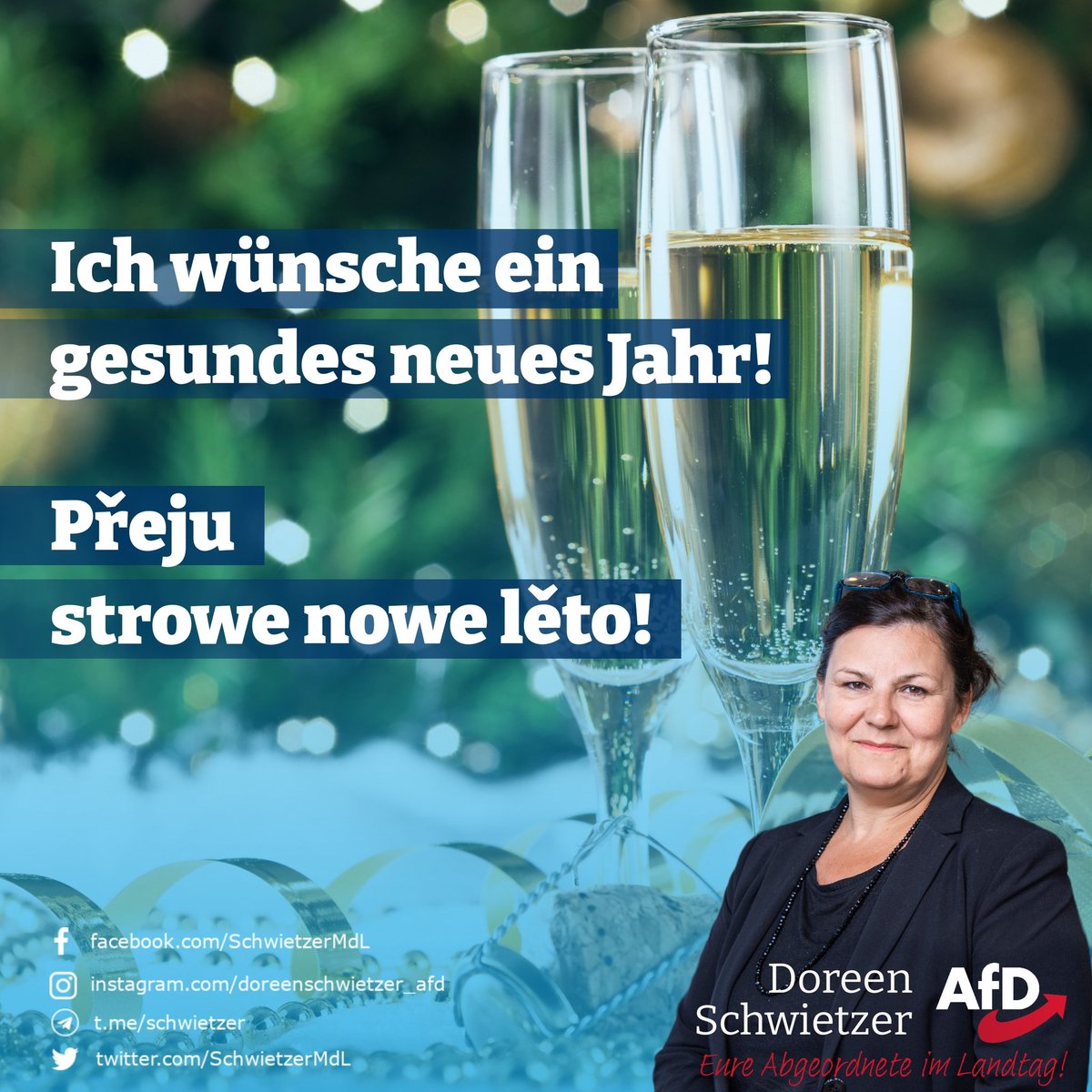 SchwietzerMdL's tweet photo. Einen guten Rutsch und einen erfolgreichen Start ins Jahr 2023!
Lasst es uns gemeinsam angehen!
#hoyerswerda #sachsen #elsterheide #königswartha #neschwitz #puschwitz #radibor #lohsa #spreetal #ostsachsen #afd #alternativefürdeutschland #lausitz #silvester #neujahr #deutschland https://t.co/lPlyK1BCEU