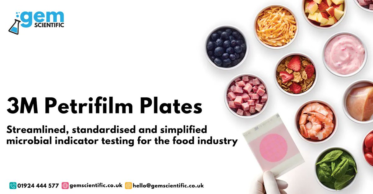 GemScientific's tweet photo. Unlike traditional agar methods, 3M™ Petrifilm™ Plates are ready to use – no prep required. Each slim pack offers consistent, uniform testing media. Just open it up and get right to work.

Browse the 3M™ Petrifilm™ Range: https://t.co/a78gXImL7o https://t.co/FwqhPnpSIf