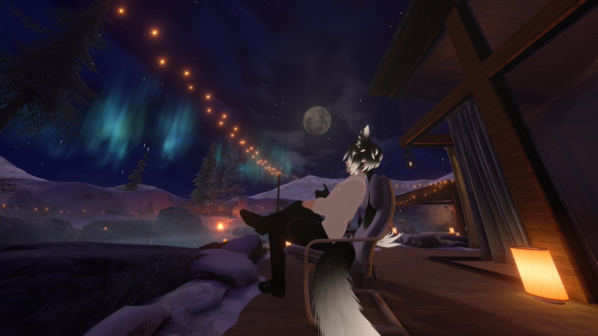 reduxas's tweet photo. Comfy and chill hot springs at night ^^
World: Auroral Hot Spring
#VRChatSpotlight #VRChat #VRChat_world紹介 https://t.co/tPZJxubYOu
