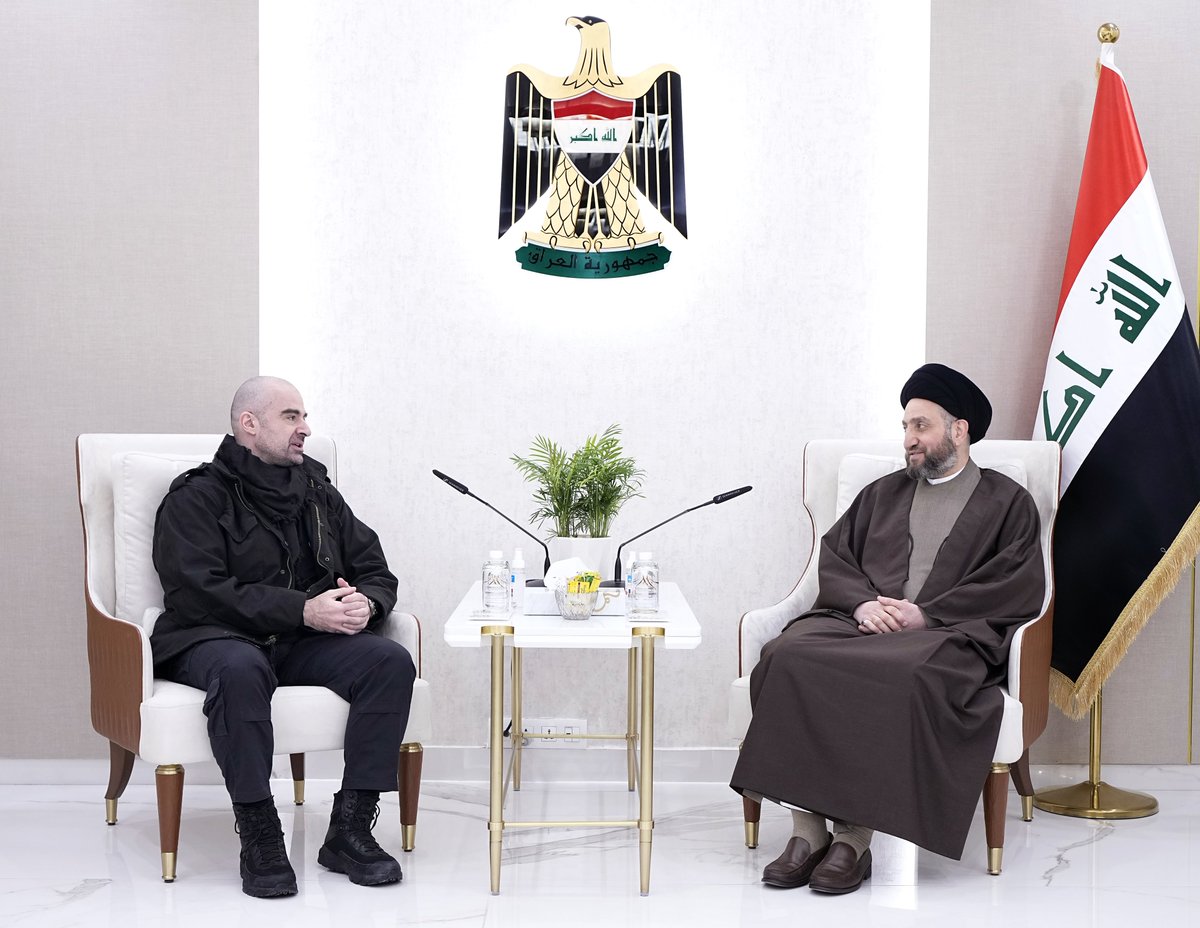 Ammar_Alhakeem's tweet photo. استقبلنا رئيس الاتحاد الوطني الكردستاني جناب الأخ العزيز @Bafeltalabani وتداولنا تطورات المشهد السياسي في العراق والمنطقة والعلاقة بين بغداد وإقليم كردستان .. https://t.co/WKrvaLJCRv https://t.co/BdRK3DXj9e