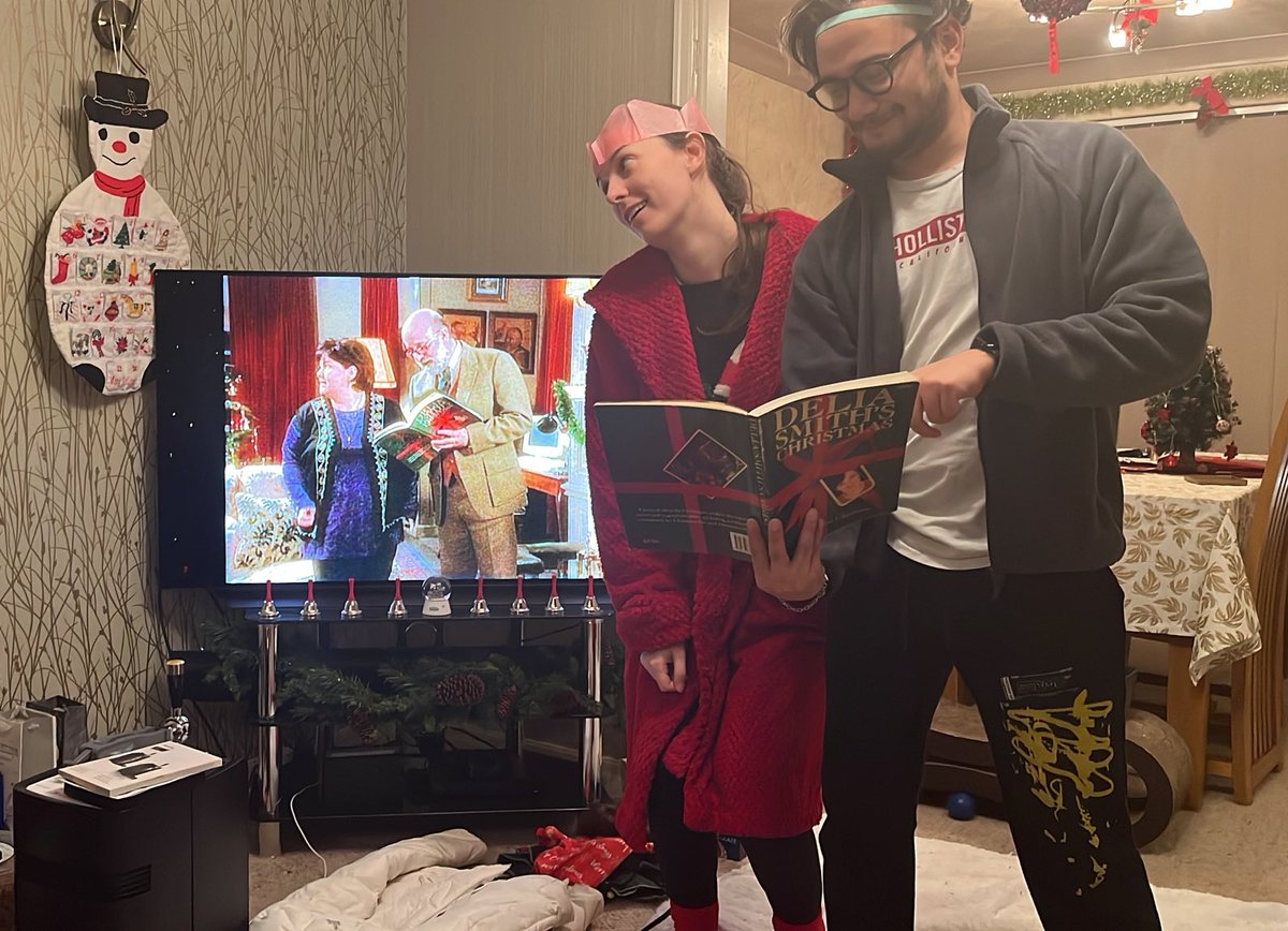 rachelht3's tweet photo. watched the vicar of dibley christmas special and dad realised he had the exact stuffing recipe from geraldine’s first of many dinners so of course we had to recreate… god i love @Dawn_French https://t.co/9YHvgXeWMR
