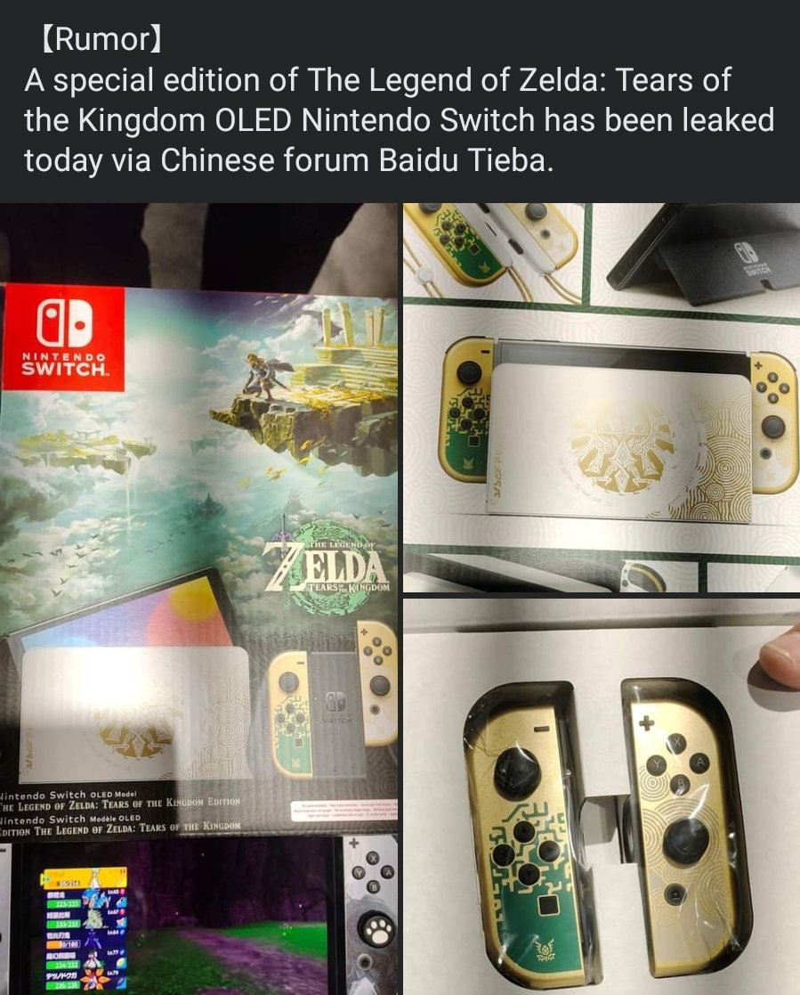 Nintendo Limited Edition Zelda Tears Of The Kingdom Switch OLED Guld