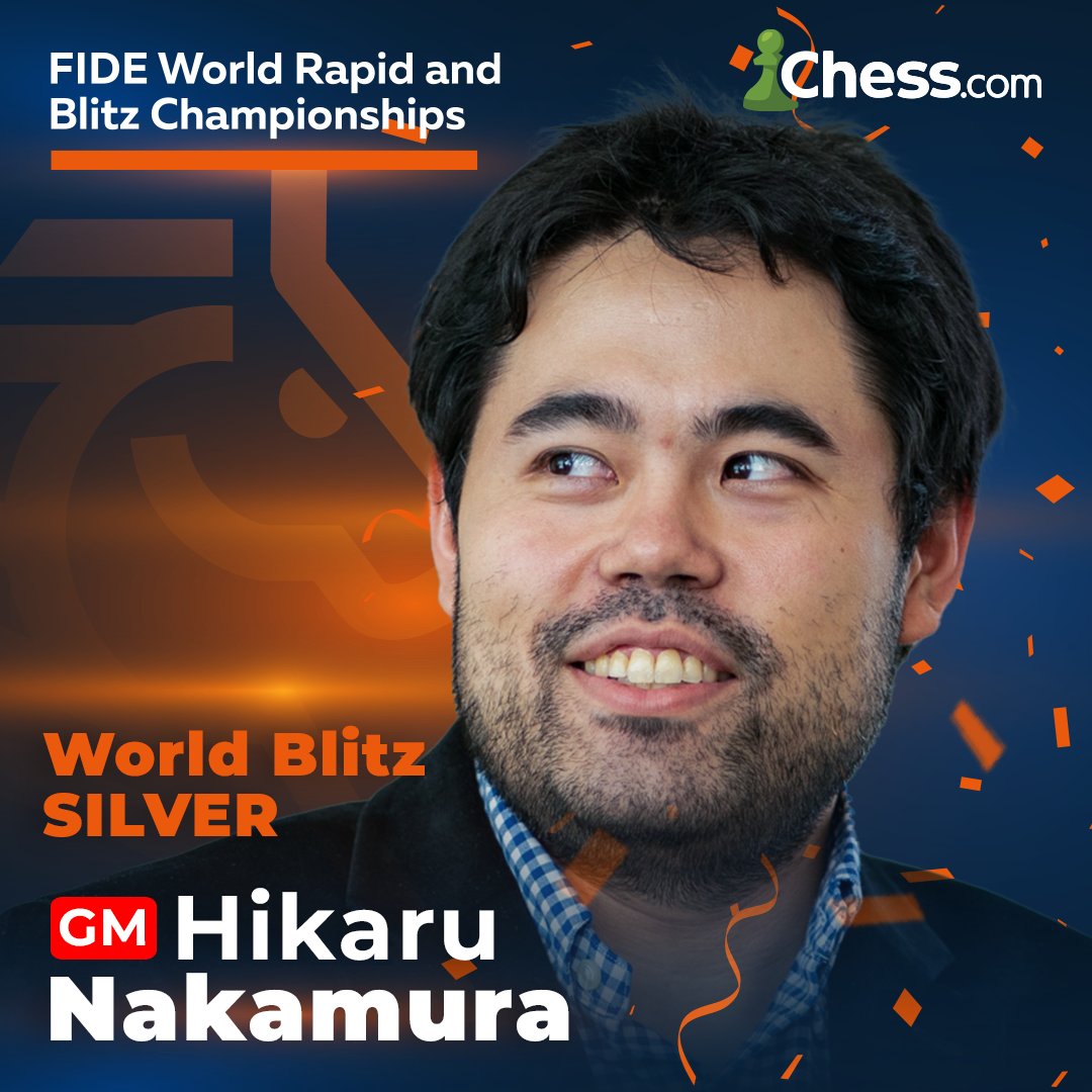 Chess.com on X: Congratulations to @GMHikaru on winning the silver medal  in the 2022 World Blitz Championship! 👏🥈  / X