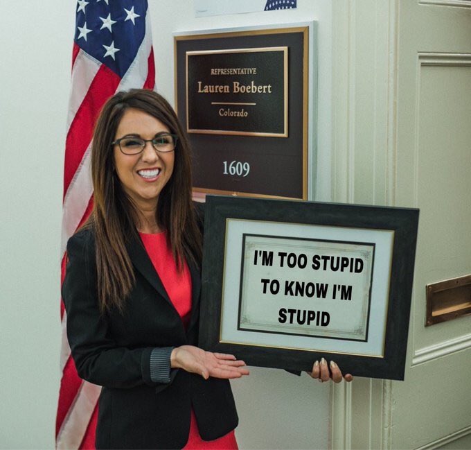 <a href="/laurenboebert/">Lauren Boebert</a> <a href="/realDonaldTrump/">Donald J. Trump</a> A sitting member of Congress doesn’t know the difference between an indictment and a subpoena 🤦🏾‍♂️