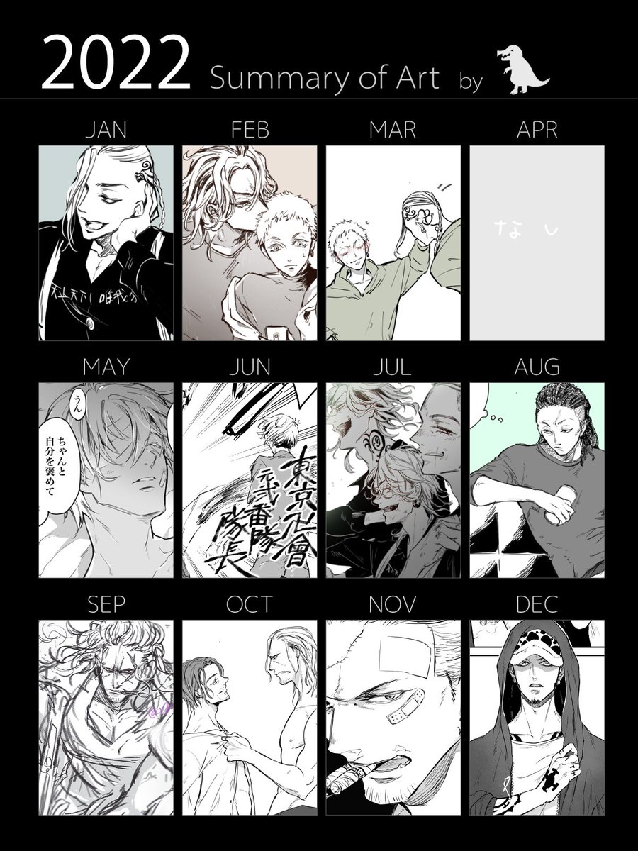 今年の絵振り返り 
テンプレお借りしました 