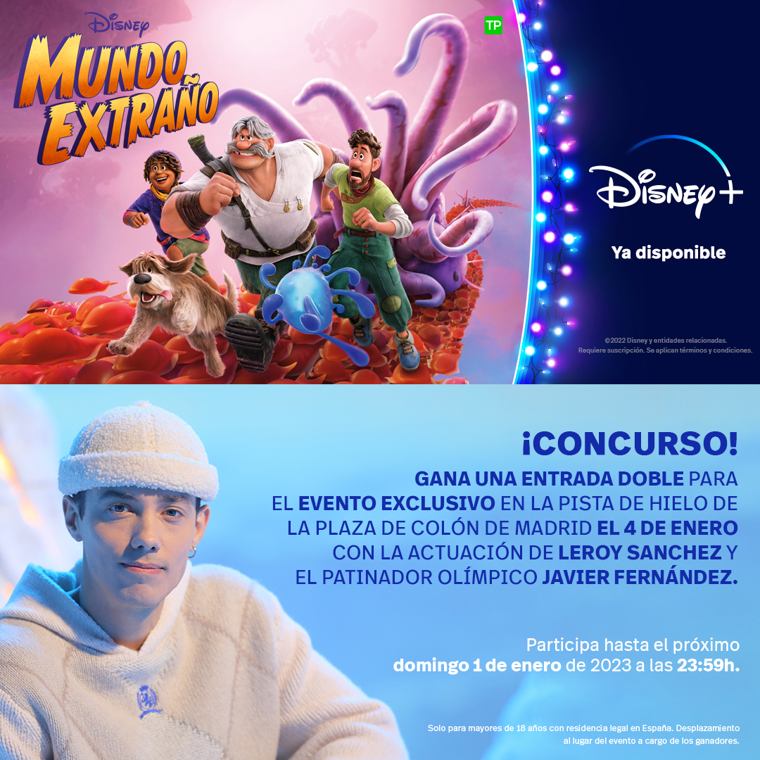 DisneyPlusES's tweet image. 🚨 CONCURSO 🚨 ¿Qué emoción sientes al escuchar ‘Una Señal’ de #MundoExtraño y por qué?
🎫Participa y gana una de las 10 entradas dobles para ver a @IamLeroySanchez en directo junto a @javierfernandez, el próximo 4 de enero a las 16h en la Pista de Hielo de Colón. ⛸️❄️