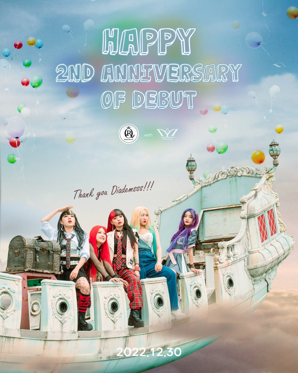 Rolling_Quartz's tweet photo. Happy 2nd Anniversary of Rolling Quartz official Debut.
Thank you for everything, Diadem! Let's make many DAEBAK memories next year. 롤링쿼츠의 데뷔 2주년을 
축하해 주세요 💎❤👑🔥

#RollingQuartz #Debut #2ndAnniverary #Thanks #Diadem #롤링쿼츠 #데뷔 #2주년 #고마워요 #다이아뎀 https://t.co/uAcEKr4q4d