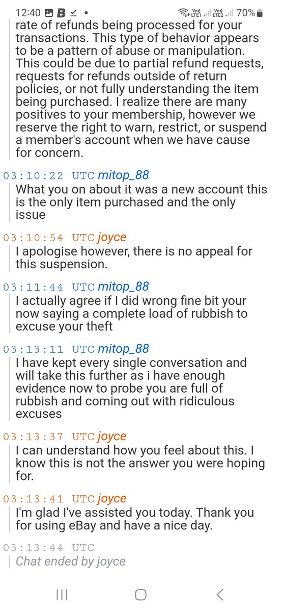 micktopley's tweet image. #ebayuk #BBC #financialombudsman 

Ebays folks money. I brought a xbox on there. EBay originally said they will pay me after the 26th I will receive it. Once my buyer is happy with the purchase but once talking as though we had broke their terms. Anyway screen.shots.