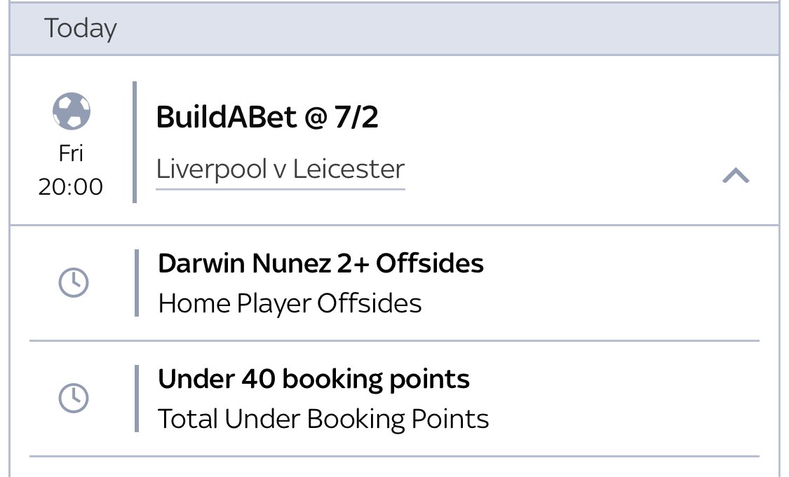 ValueAddedTips's tweet image. 🚨 VALUE ADDED TIP 🚨

💥7/2 shout for #LIV vs #LEI tonight! 💥

Darwin struggles to keep himself the right side of the line and both sides have a good disciplinary record. Do not expect tempers to flare too much in tonight's game.
Only 1 yellow in each of the last two fixtures!