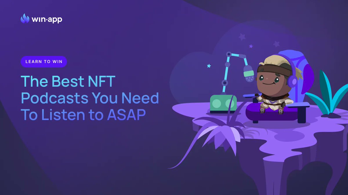 win_app's tweet photo. Some prefer movies and relaxing. We're into podcasts and #crypto. 🤩 

We've prepared a list of the best #NFTpodcasts out there, so grab your headphones and enjoy! 🎧 

Check it out here 👉 https://t.co/7rgy4YUkCQ 

#Web3 #NFTs #Blockchain https://t.co/4EwjXIfMSV