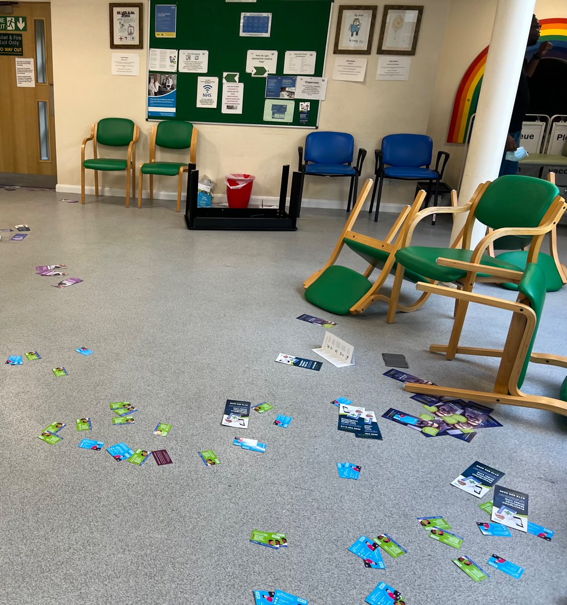 The anti-GP violence, abuse & aggression continues unabated. This is our waiting room @wilsonstsurgery y’day after a patient trashed it. Negative media narrative, anti-GP rhetoric, unrelenting demand & unrealistic expectations leads to this level of violence. Where will it end?