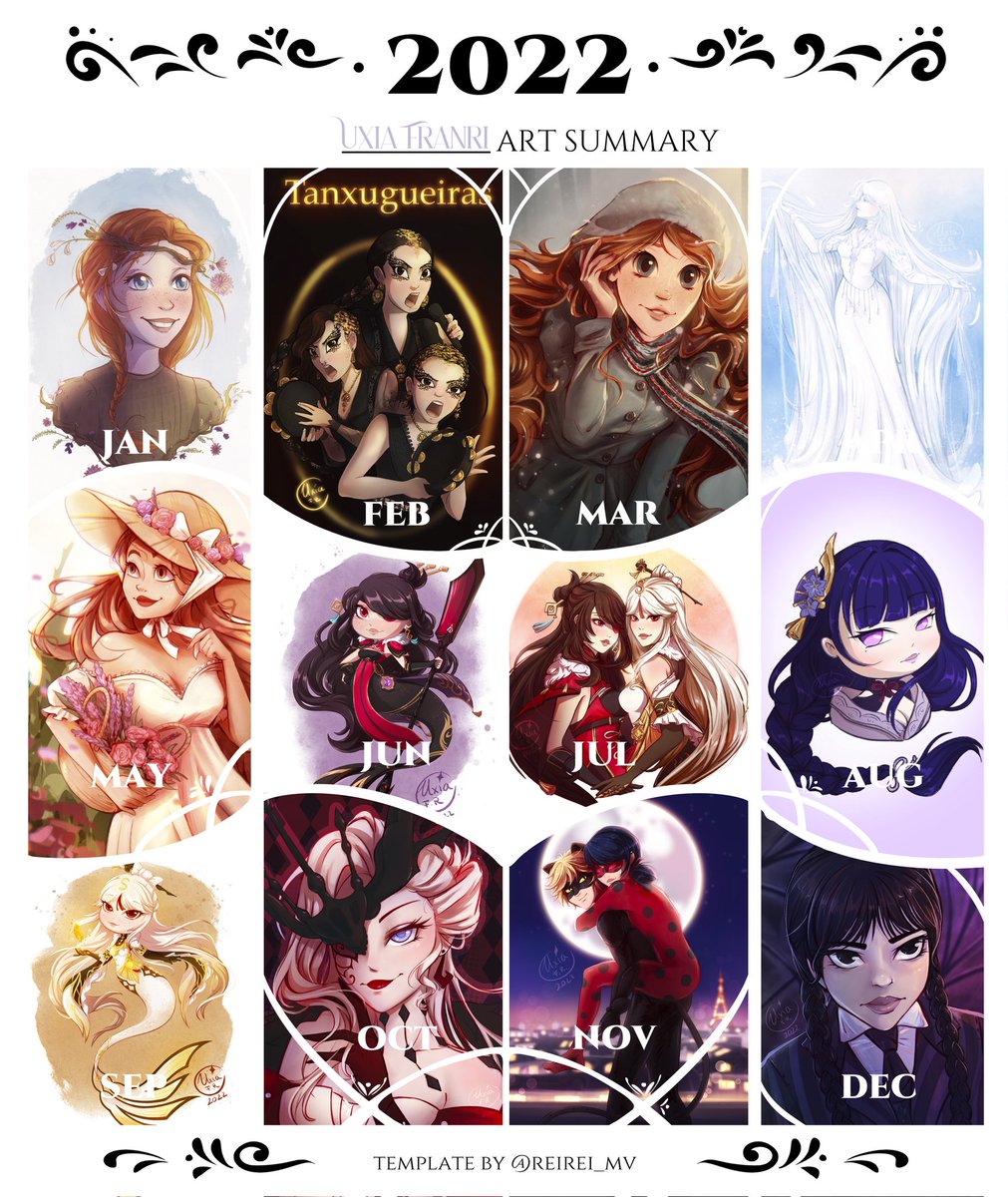 uxiafranri's tweet image. Finally, my #Artsummary2022 ✨💜✨

The template is from the amazing @ReiRei_MV