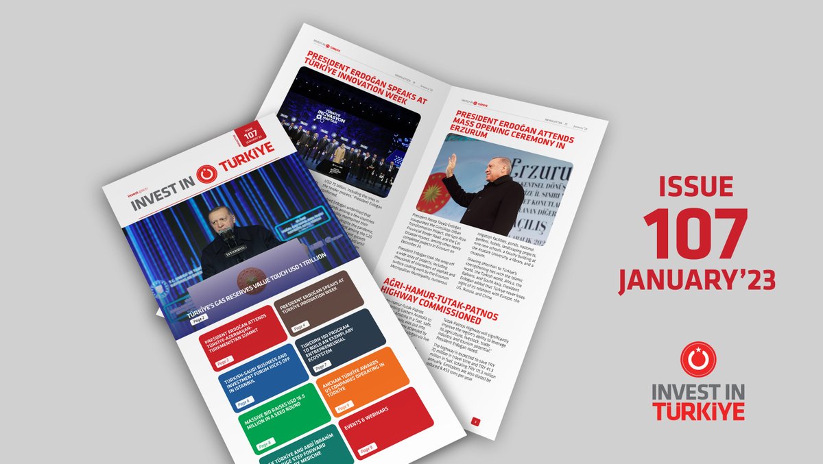 InvestTurkey's tweet photo. 📢 Don’t miss out on the latest round up of #investment news from #Türkiye!
🗞️ Invest in Türkiye Newsletter | January issue is now available at https://t.co/50Yv1wEwjc.
#ResilientPartner #Türkiye #FDI #investment https://t.co/g1xy4UG86x