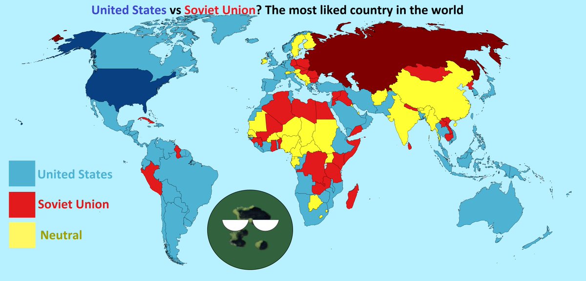 valaneymapper's tweet photo. United States 🇺🇲 vs Soviet Union 🇨🇳 ? the most liked country in the world
#maps #map #geography #cartography #mapping #travel #europe #history #world #1970s #vintage #cartografia #unitedstates #sovietunion #earth #mapmaker #worldmap #mapstagram #geografia #design #googlemaps https://t.co/Edc8gKlchZ