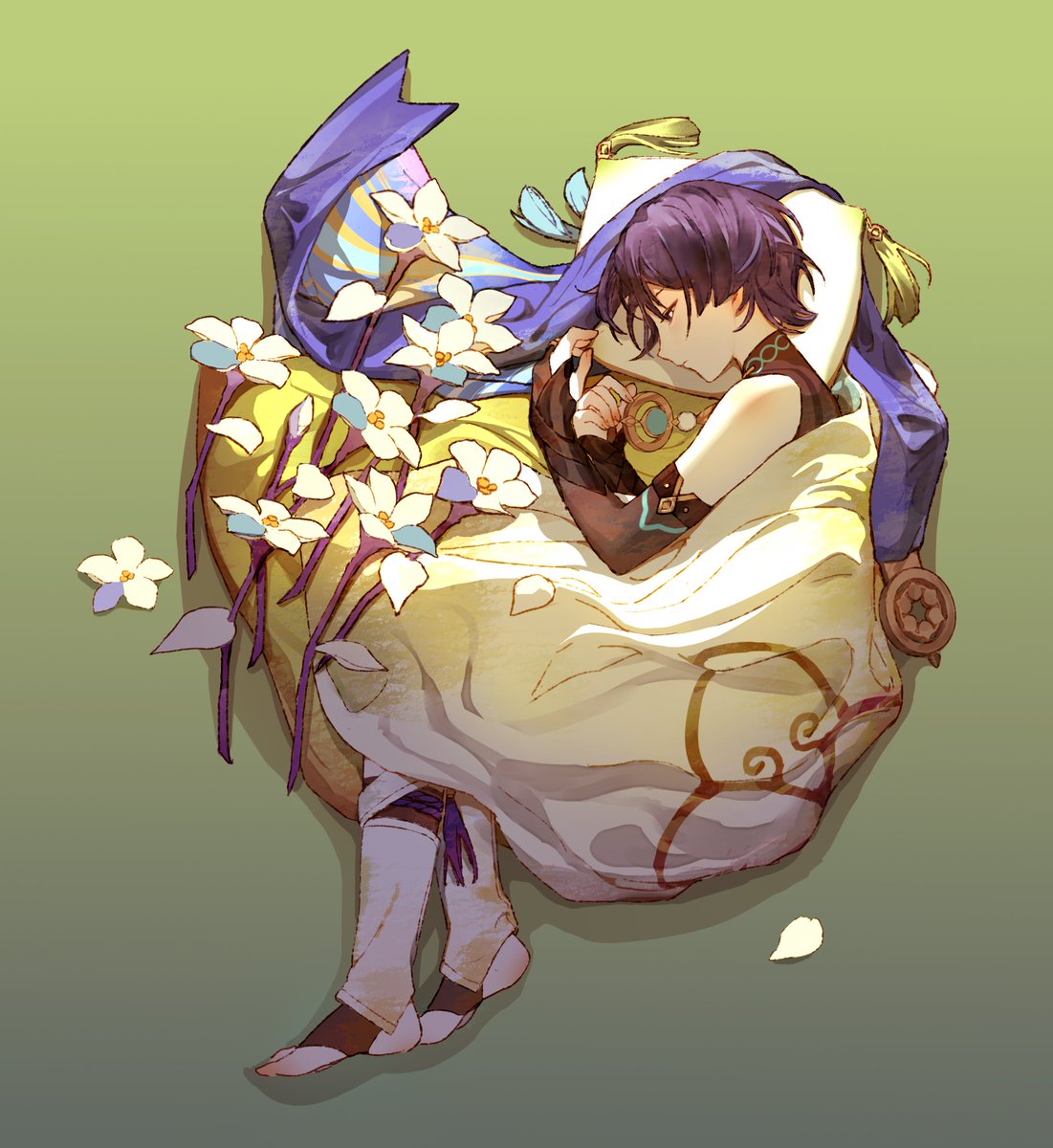 #散兵 #原神
#scaramouche
 #流浪者 #Genshin
“哼，原来是梦啊。”
欢迎回家，流浪者。