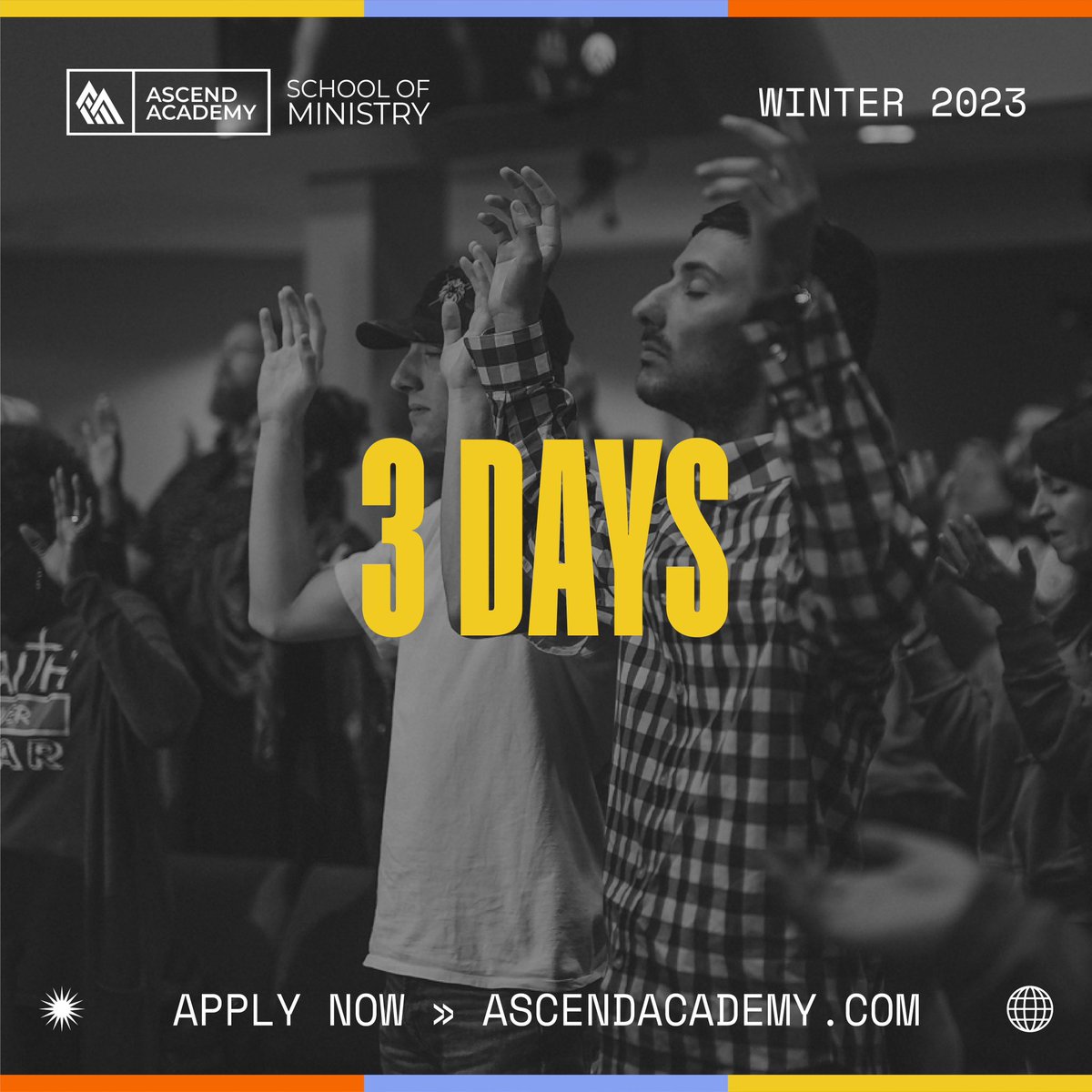 THREE DAYS OUT 🔥🔥🔥
We cannot wait to jump back in with you all for the Winter Trimester of Ascend Academy 🙌🏼

Applications are still open if you would like to join us in person or online! Visit AscendAcademy.com to apply.