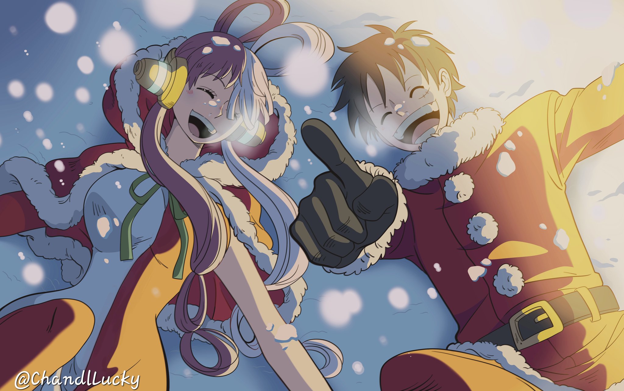 Nami & Luffy 💕 art by @ChandlLucky : r/OnePiece