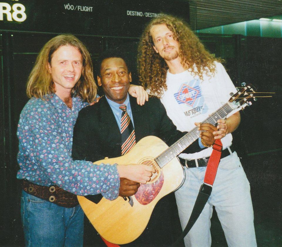guitarfarmer's tweet photo. RIP Pele! Me and Tron Jensen met you in 1996 in Rio. You will never be forgotten! https://t.co/wZFKGOp3Eo