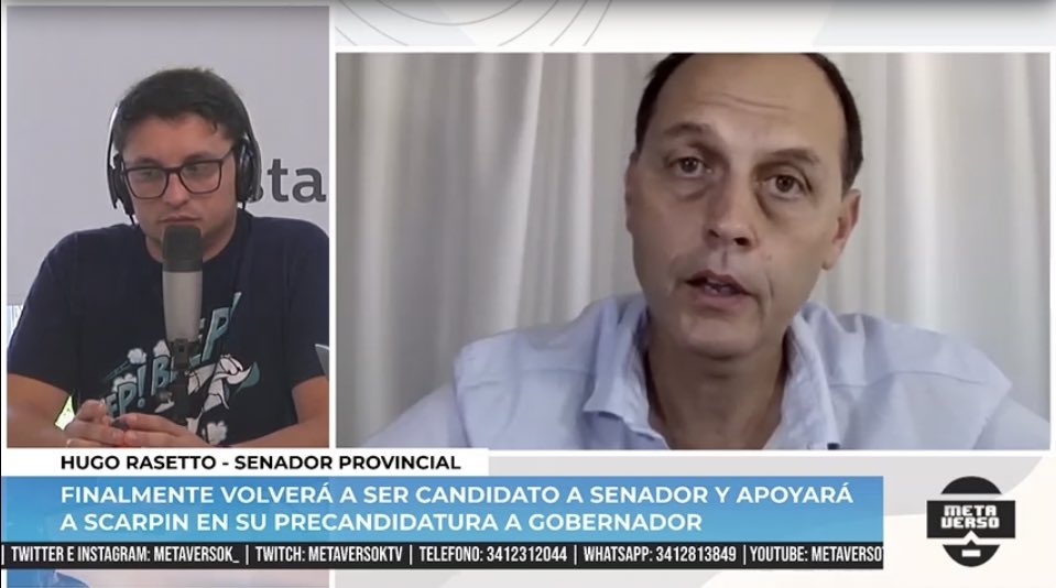 Metaversok_'s tweet photo. En diálogo con @HugoRasetto: “Scarpin me lleva una gran ventaja en términos de conocimientos, por su trabajo a nivel provincial”. https://t.co/awhOAgSZvu
