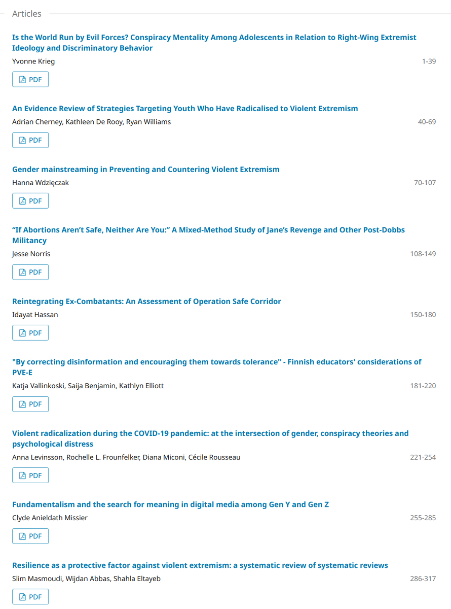 JD_JournalDerad's tweet image. And here it is! Our brand new fully #peerreviewed and #openaccess Issue No.33 of the Journal for #Deradicalization! Get your end of 2022 reading on #PCVE with cutting edge articles by brilliant authors via journal-derad.com. Spread the word and enjoy!