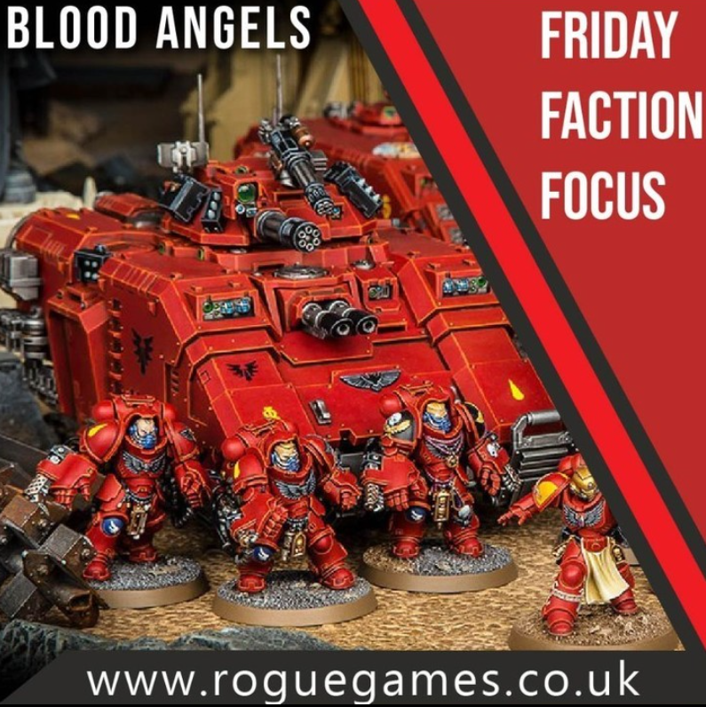 RogueGames_UK's tweet photo. Warhammer 40k Blood Angels are known for being one of the First Founding Legions of the original Space Marines. The ancient chapter suffers the threat of extinction, and now they must gather more numbers to replenish their losses!

Purchase at https://t.co/HmgrulKdRE

#warhammer https://t.co/IBeOPOwqYu