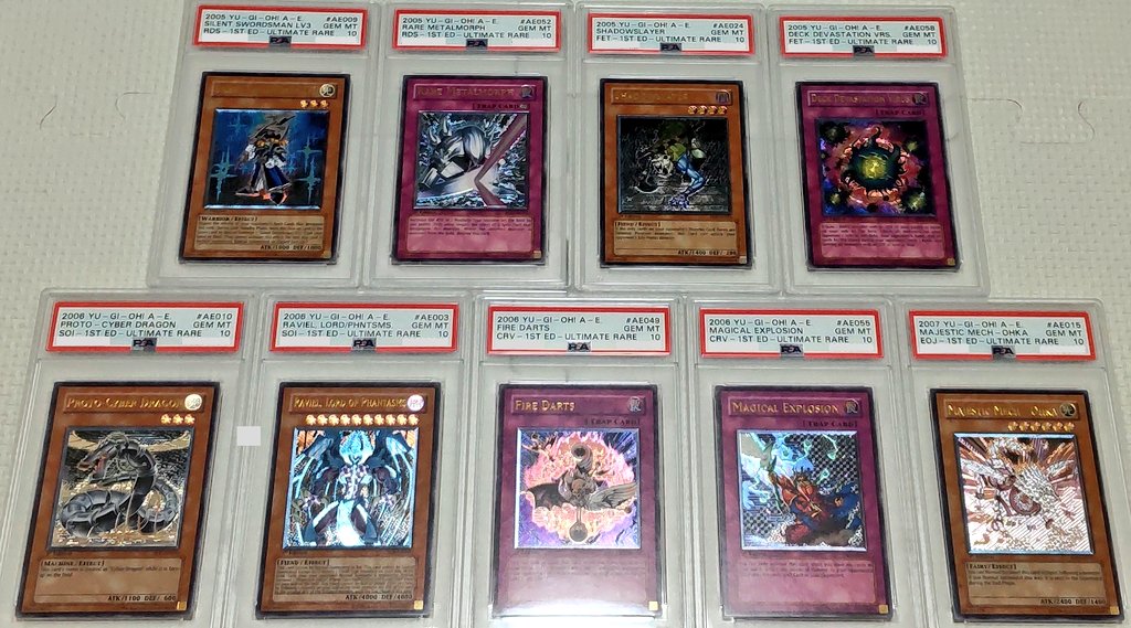 given333's tweet image. ４月分で10が取れた亜レリ。
どれもお気に入りなので嬉しい。
ちなみに魔のデッキ破壊ウイルスの10は現状この1枚のみ😏