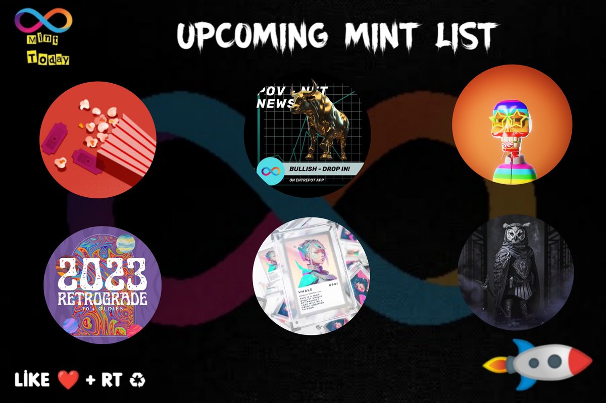 ICPMintToday's tweet photo. Upcoming Mint List #ICP π
πΈ31/12 Salesπ
#MovieActors
@Virtue_NFT
πΈ01/01 Sales π
@GuywithIpad
#TrollFacememe
@retrograde70s
@Black_icp
@aimsomnia
Launchpad
@EntrepotApp
#DFINITY #ICPMINTTODAY #ICPeople #NFTCommunity #NFTs #NFTshill #NFT https://t.co/OAnMgD8Qmp
