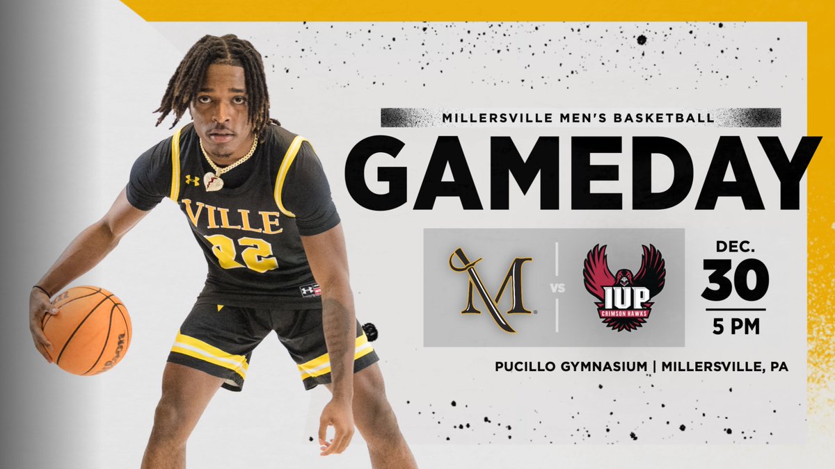 Men’s basketball host IUP tonight at 5 p.m. in Pucillo Gymnasium! Tune in using the link below! #RollVille

🆚IUP
📍Pucillo Gymnasium
⏰5 p.m.
📺 millersvilleathletics.com/watch/?Live=12…
📊 millersvilleathletics.com/sidearmstats/m…
