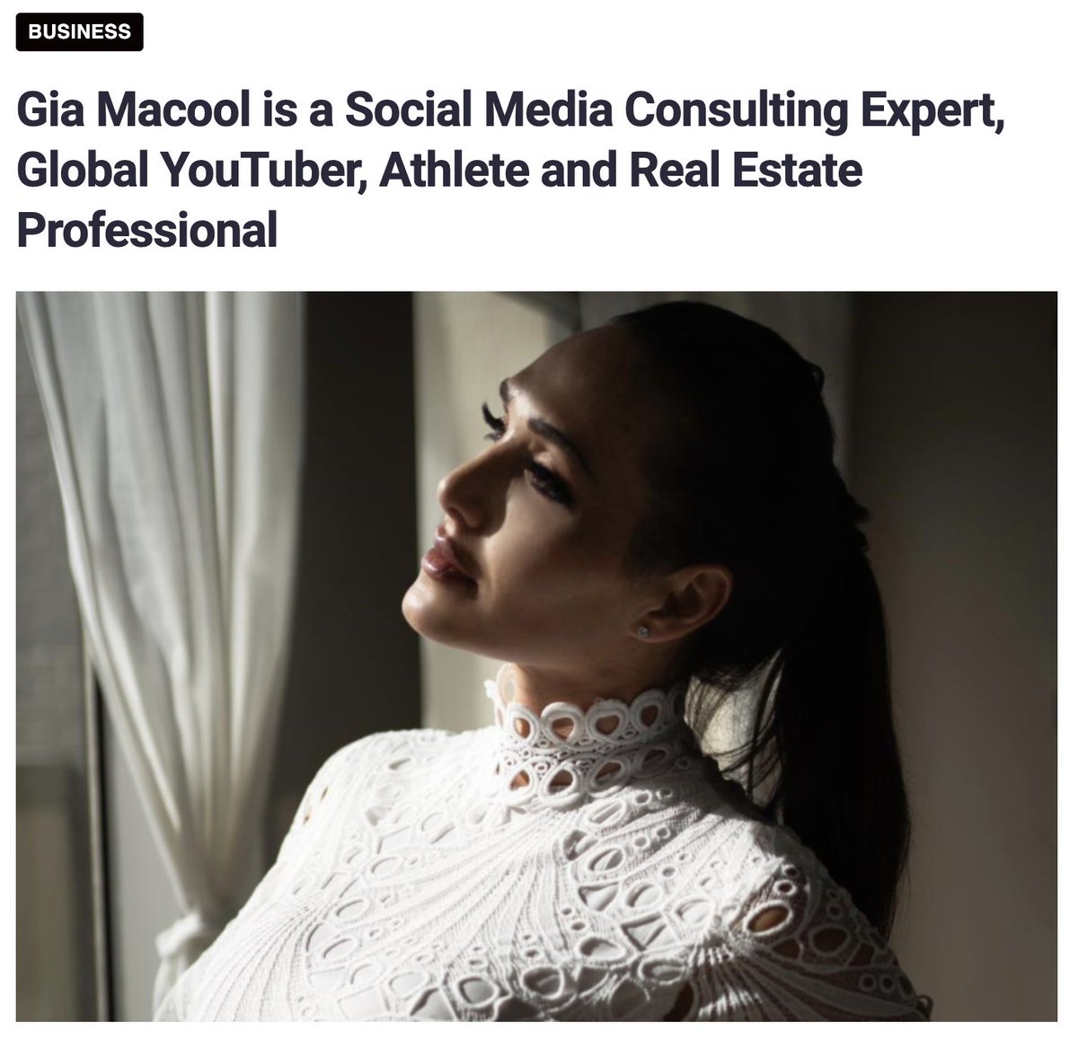 And the media accolades for <a href="/GiaMMacool/">Gia Macool</a> just keep pouring in! #RT #GiaMacool #theLasVegasweekly 

thelasvegasweekly.com/gia-macool-is-…