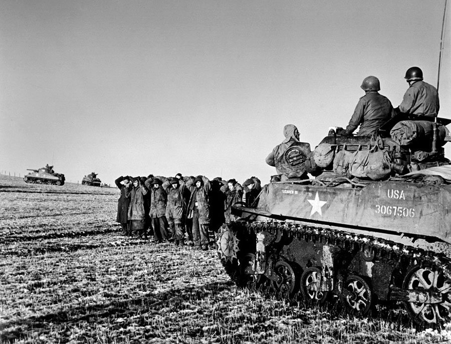 The Germans launched a major counterattack to cut off Bastogne from the south. US forces repelled the attack on most sectors. Although the German attack failed, it had the effect of completely halting the U.S. III Corps. #WW2