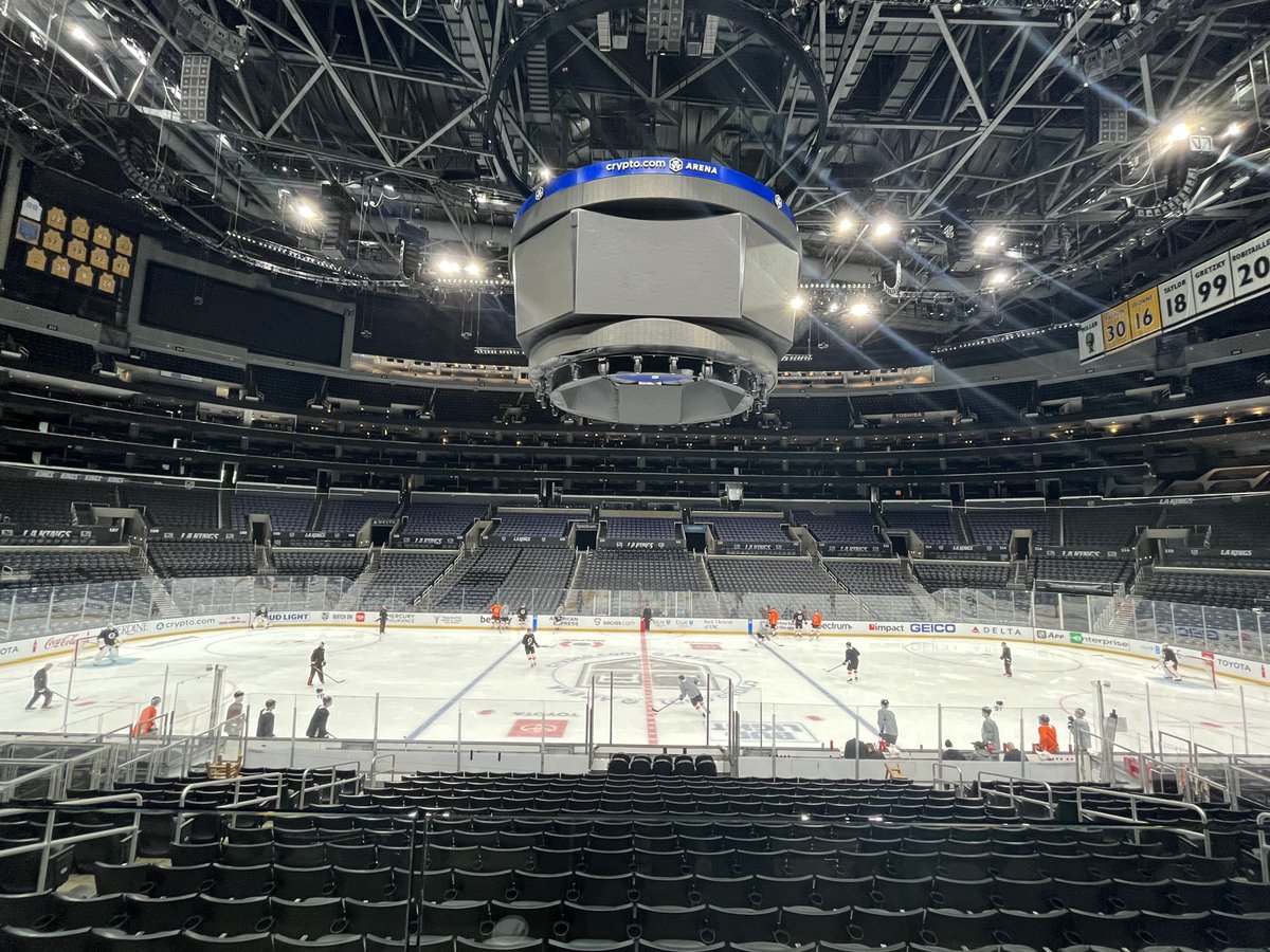 Hello from Flyers practice at Crypto dot com Arena. Every player is  accounted for, including Carter Hart (concussion). I spoke to coach John  Tortorella before practice and he said that Hart is
