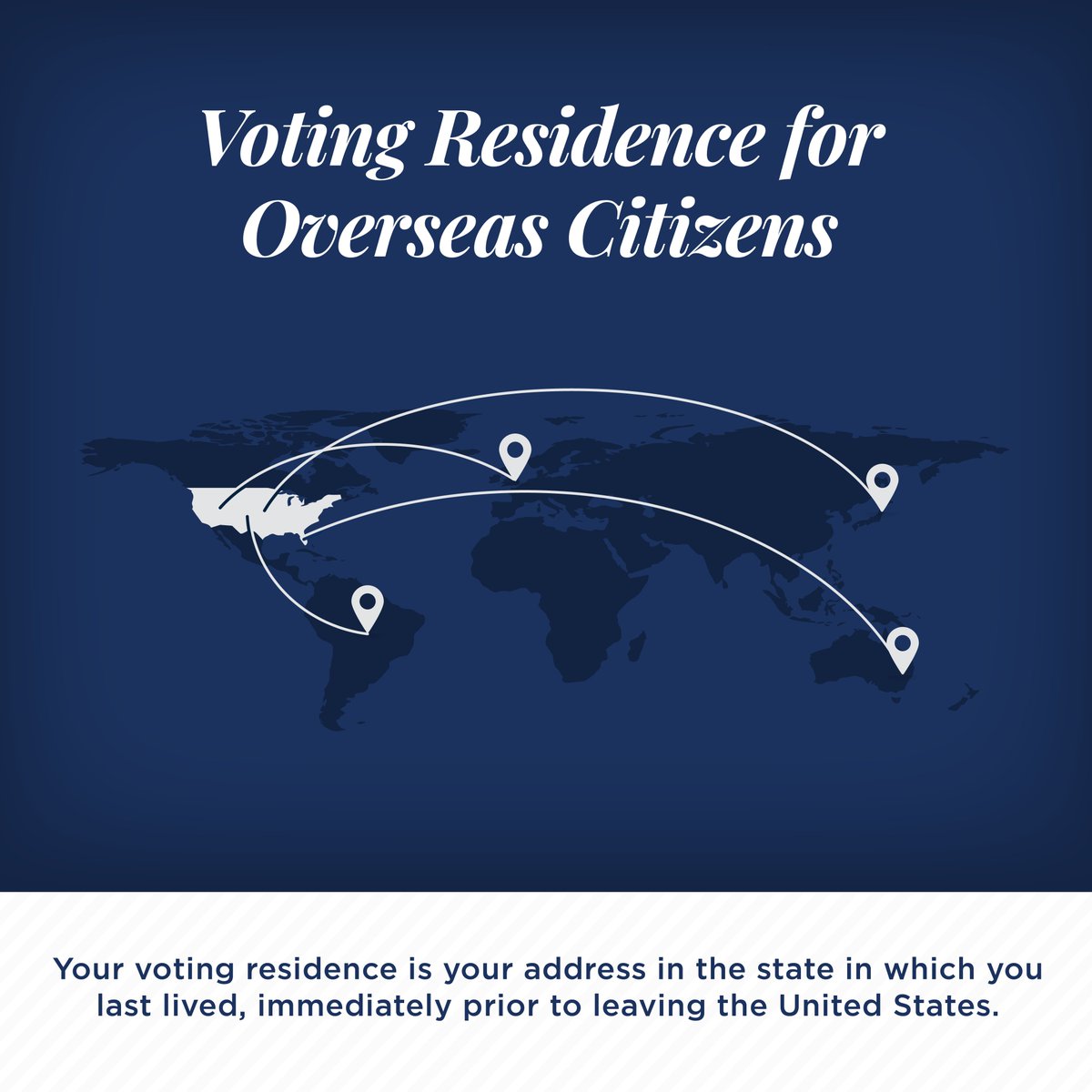 FVAP's tweet photo. It's never too early to get your address up-to-date for future elections! Check out https://t.co/mnGmcxCJge for all of the absentee voting information and subscribe for important election reminders. https://t.co/Y6BOb7lhR3 #AmericansOverseas https://t.co/bIFIt1gV7X