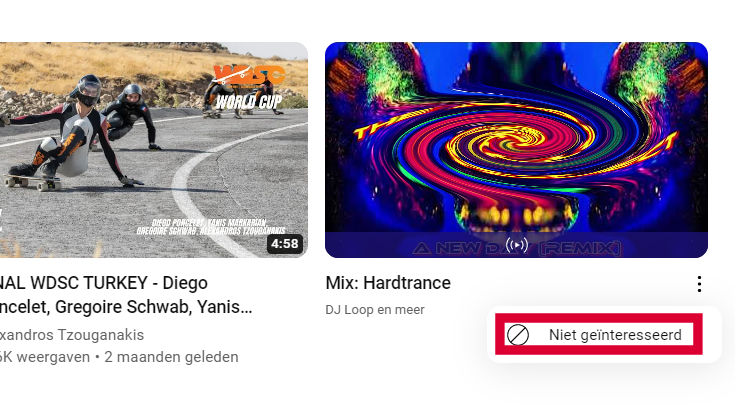 vidnote's tweet photo. @YouTubeNL Waarom heb ik bij een bepaald kanaal enkel de optie "Niet geïnteresseerd"? Andere kanalen heb ik wel de optie "Kanaal niet aanbevelen". https://t.co/zld9HzRWAs